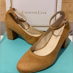 NIB Charter Club Tan Heels size 7